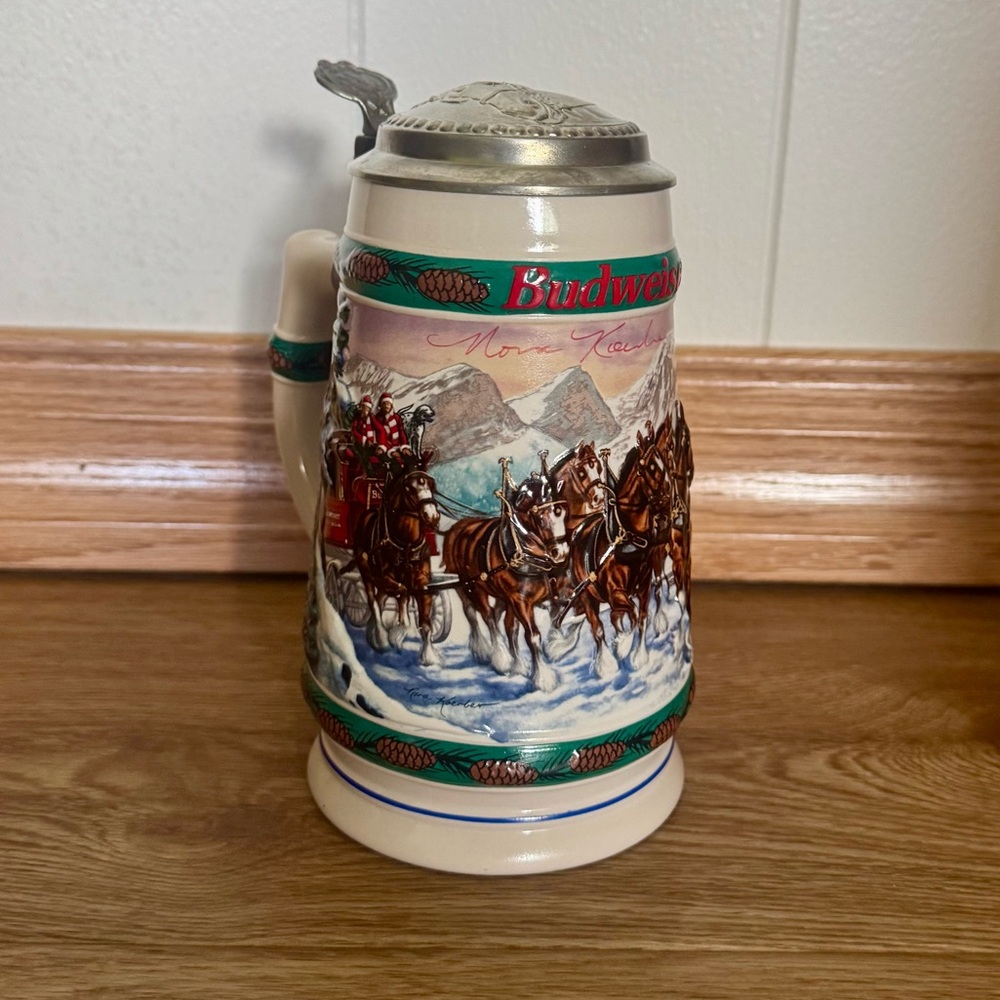 1993 Budweiser Holiday Stein SPECIAL DELIVERY Signature Edition Lidded CS1912S